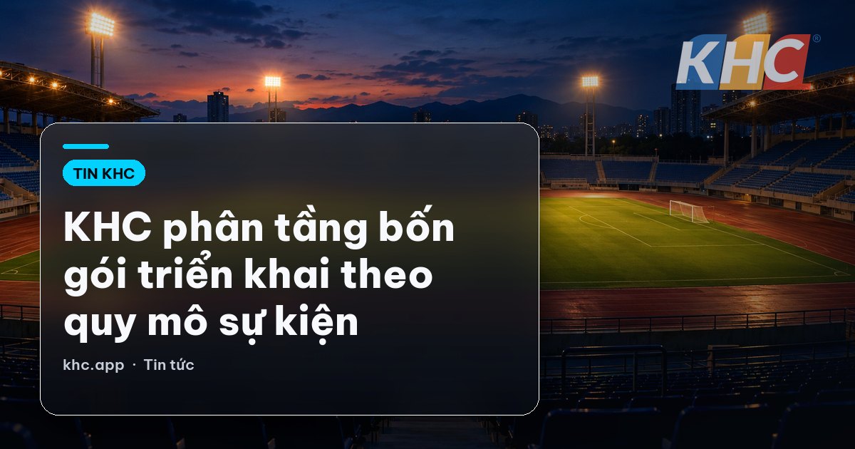 KHC phân tầng bốn gói triển khai theo quy mô sự kiện